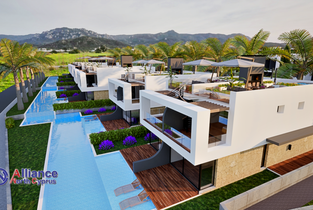 Villas for two families in a luxury complex on the sea in Tatlisu