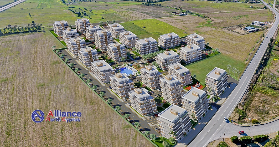 Apartments of different layouts in a gated complex in the Gecitkale area - delivery to the beach