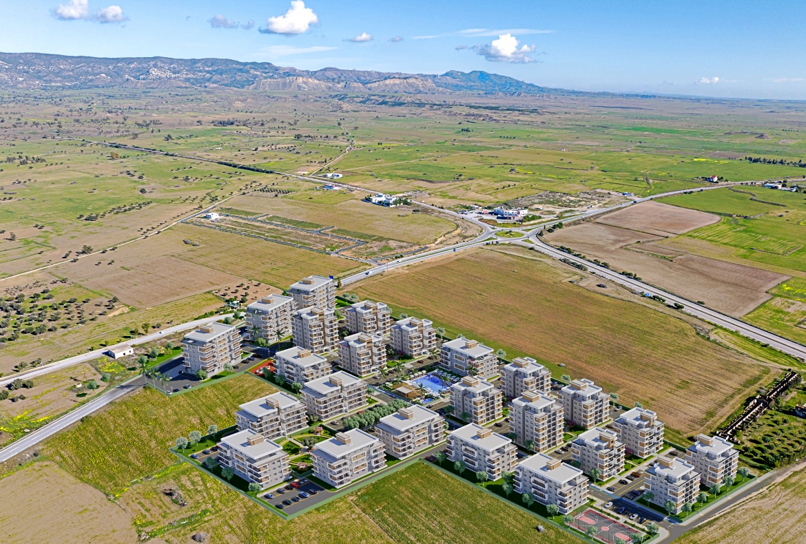 Apartments of different layouts in a gated complex in the Gecitkale area - delivery to the beach