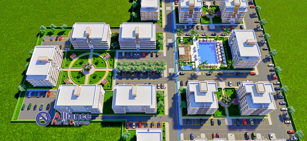 Apartments of different layouts in a gated complex in the Gecitkale area - delivery to the beach