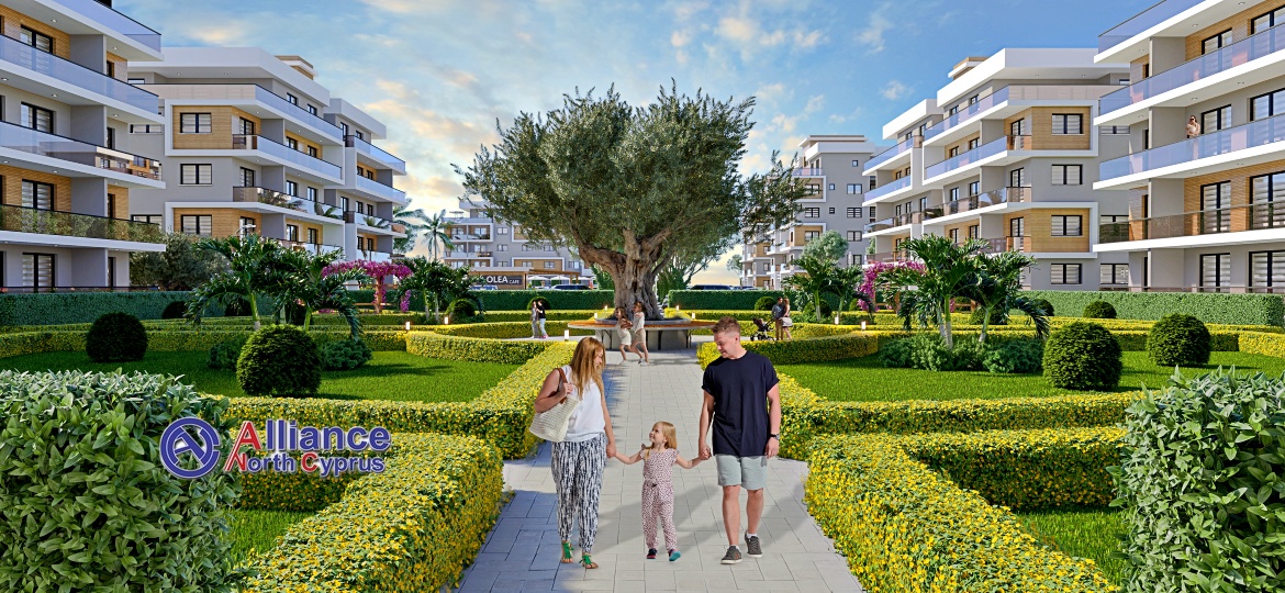 Apartments of different layouts in a gated complex in the Gecitkale area - delivery to the beach