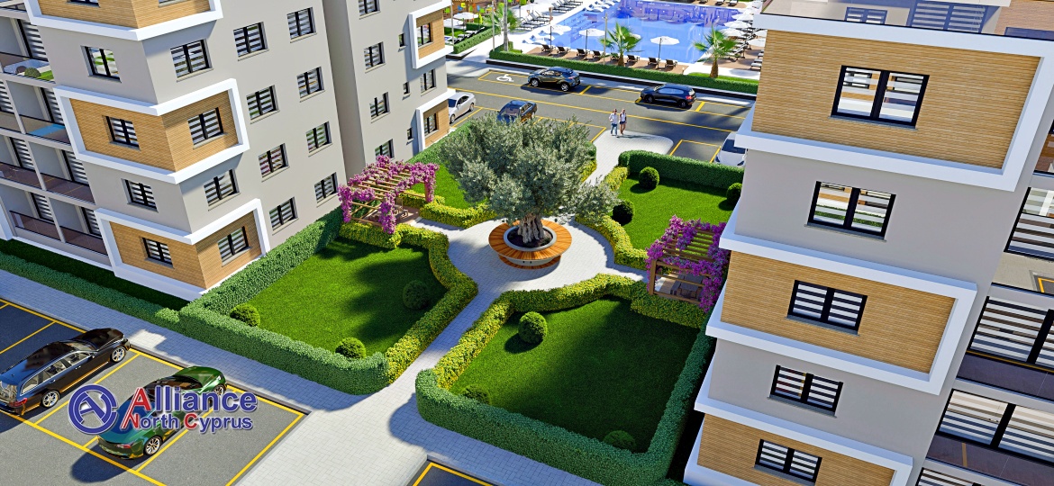 Apartments of different layouts in a gated complex in the Gecitkale area - delivery to the beach