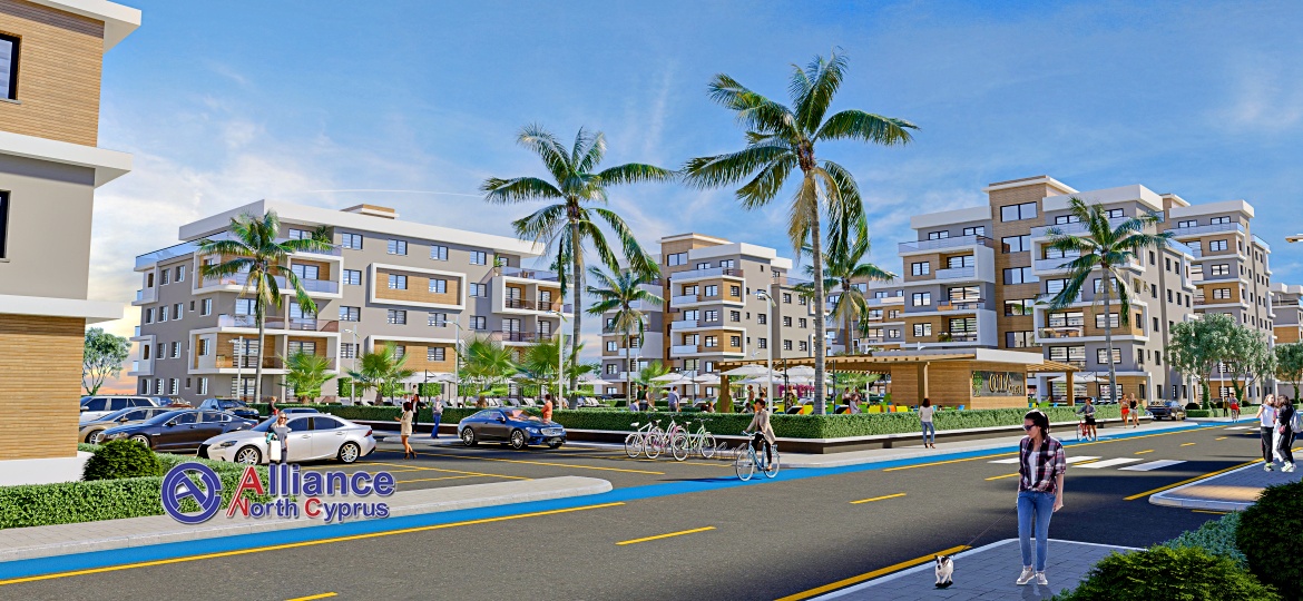 Apartments of different layouts in a gated complex in the Gecitkale area - delivery to the beach