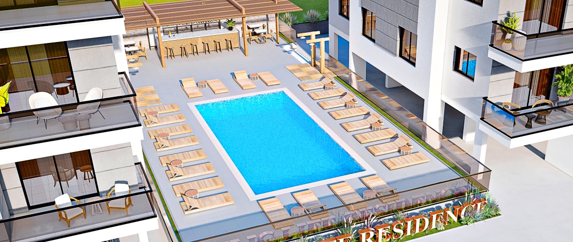 Apartments 2+1 and 3+1 in a beautiful complex in Yeni-Bogazici