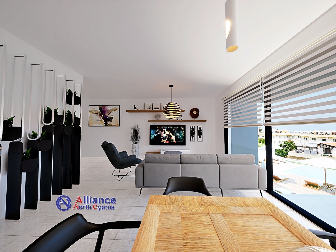 Modern apartments in a beautiful complex near the beaches in Alsancak