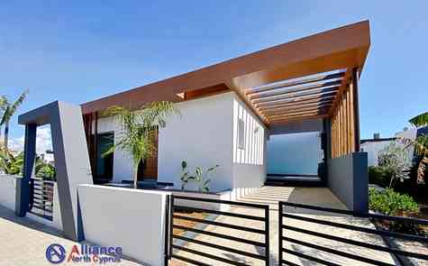 A one-story modern design bungalow with three bedrooms is waiting for its owners!