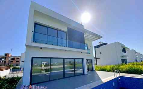 Ready, new villa with swimming pool within walking distance to the best beaches in Northern Cyprus