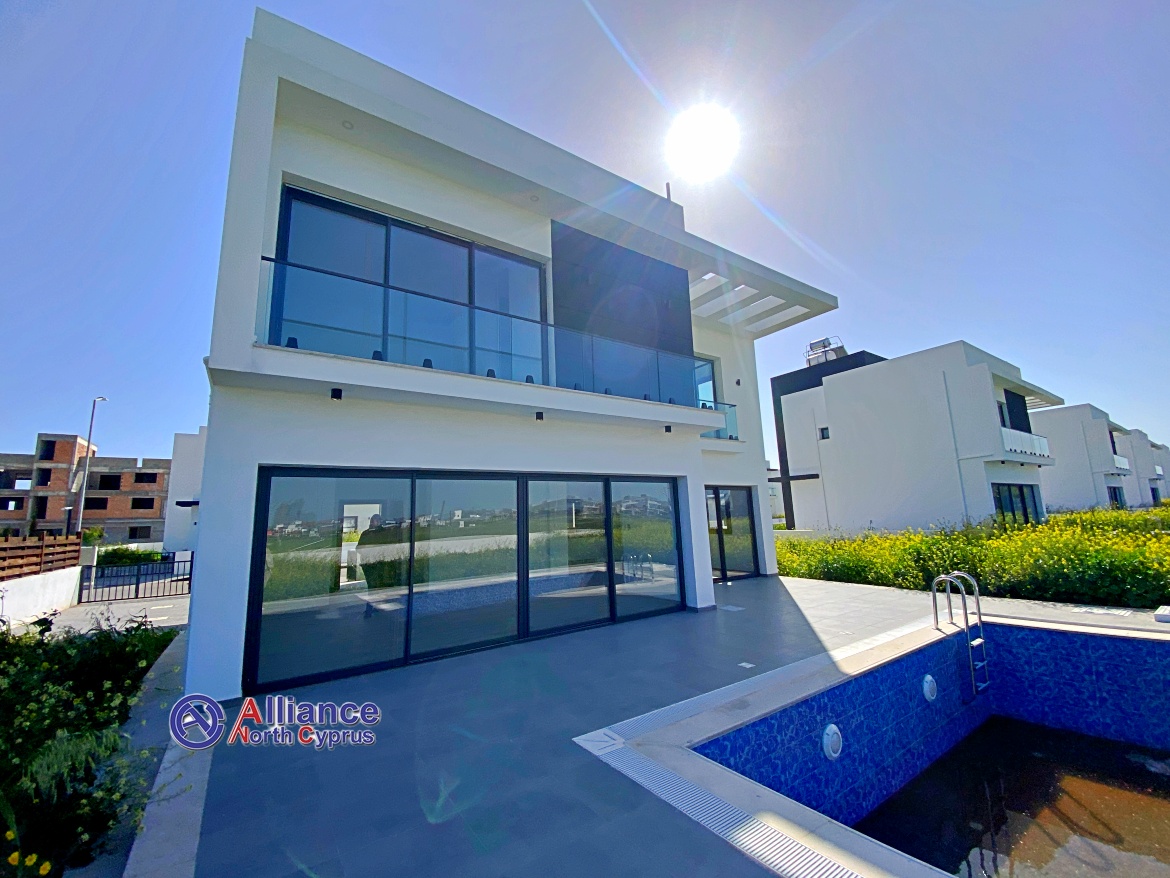 Ready, new villa with swimming pool within walking distance to the best beaches in Northern Cyprus