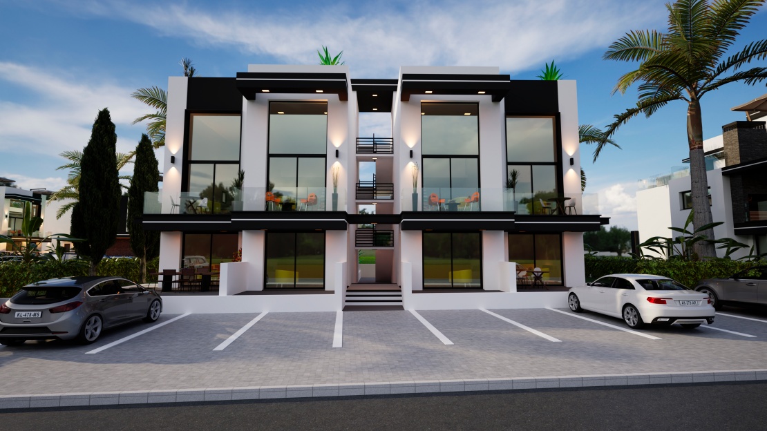 Apartments of different layouts - with a garden and perthouses in the new Yeni-Bogazichi complex, all infrastructure nearby!