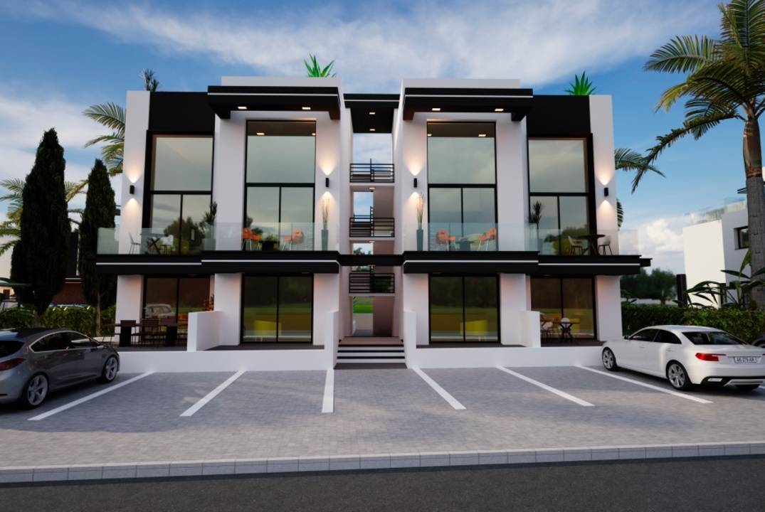 Apartments of different layouts - with a garden and perthouses in the new Yeni-Bogazichi complex, all infrastructure nearby!