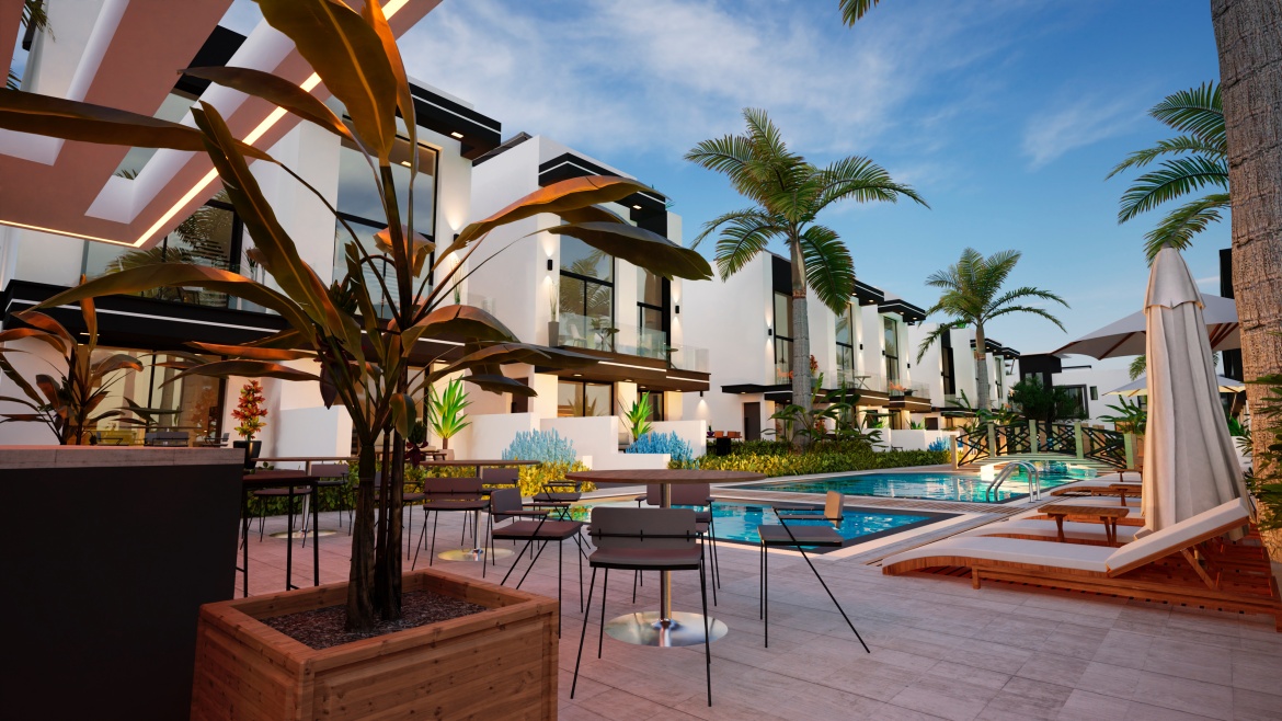 Apartments of different layouts - with a garden and perthouses in the new Yeni-Bogazichi complex, all infrastructure nearby!