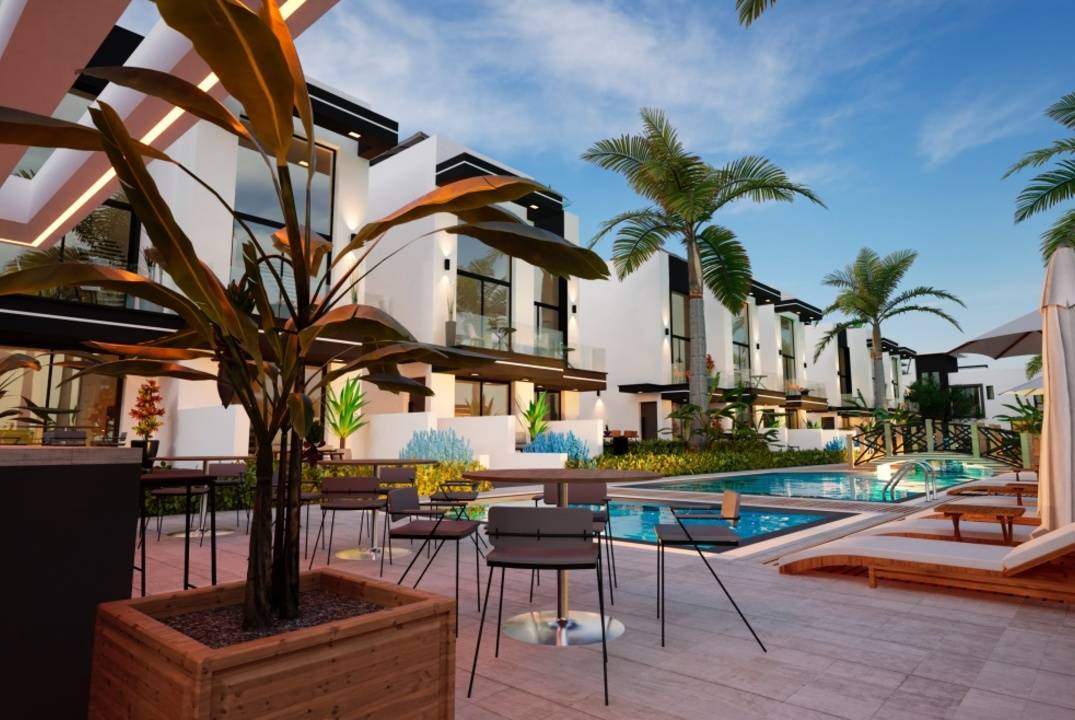 Apartments of different layouts - with a garden and perthouses in the new Yeni-Bogazichi complex, all infrastructure nearby!