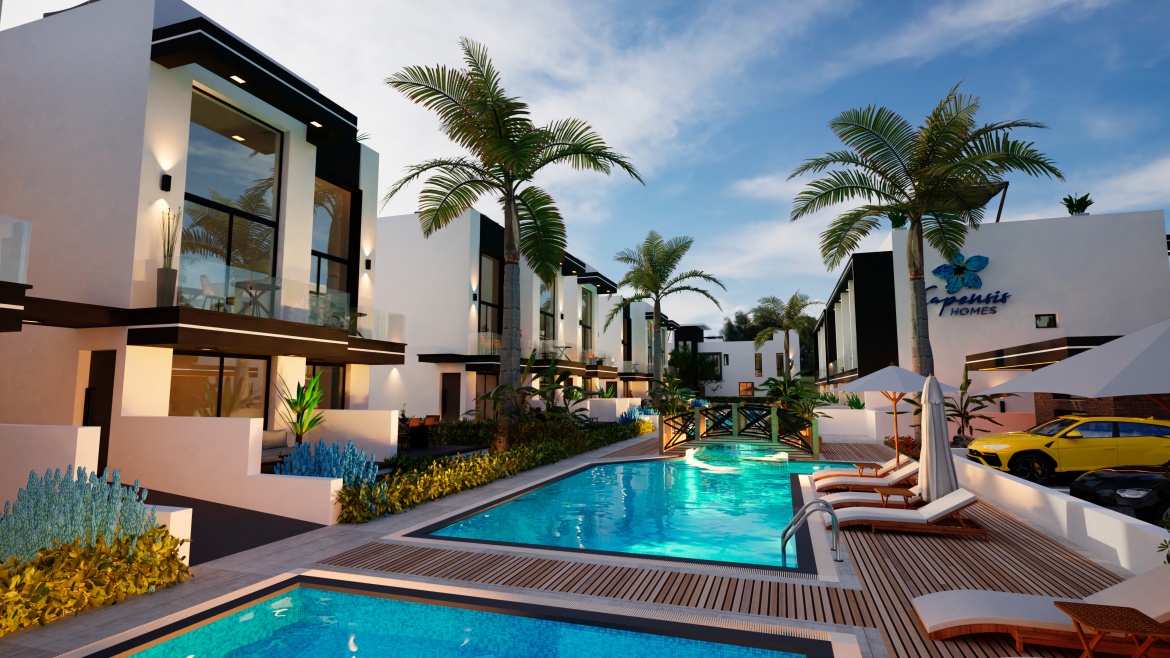 Apartments of different layouts - with a garden and perthouses in the new Yeni-Bogazichi complex, all infrastructure nearby!