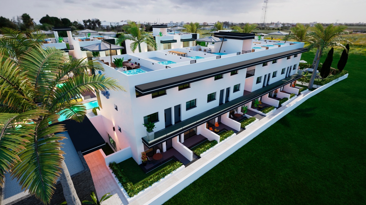 Apartments of different layouts - with a garden and perthouses in the new Yeni-Bogazichi complex, all infrastructure nearby!