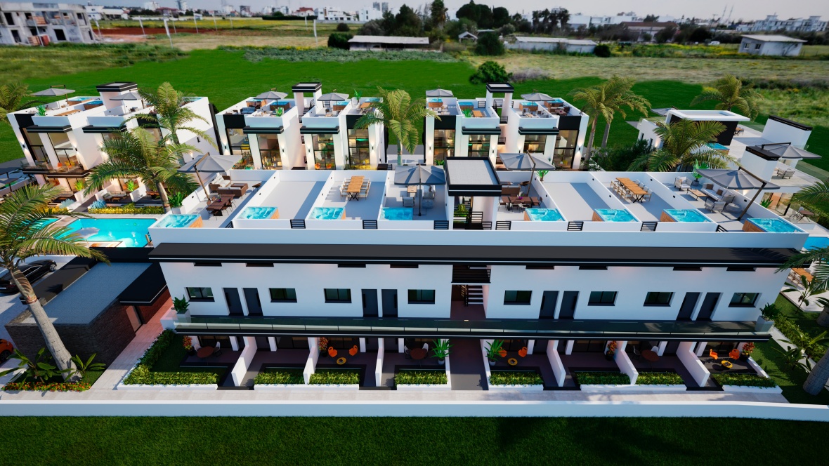 Apartments of different layouts - with a garden and perthouses in the new Yeni-Bogazichi complex, all infrastructure nearby!