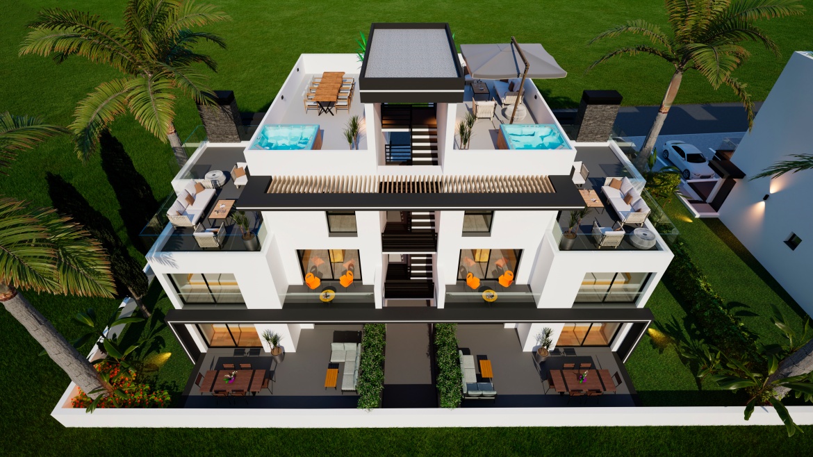 Apartments of different layouts - with a garden and perthouses in the new Yeni-Bogazichi complex, all infrastructure nearby!