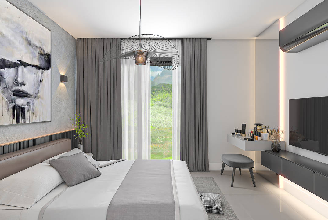 Apartments of different layouts - with a garden and perthouses in the new Yeni-Bogazichi complex, all infrastructure nearby!