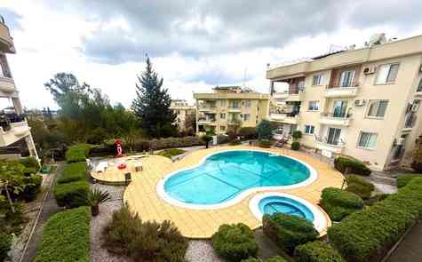 Spacious fully furnished 3+1 apartment with sea and mountain views in Girne, Alsancak, Kavankoy Site.