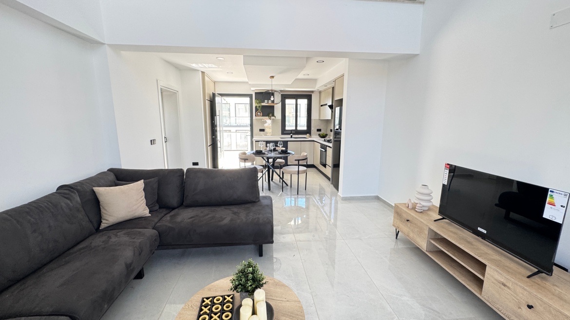 Corner 2+1 Loft Apartment with Private Roof Terrace at Garden Park, Iskele