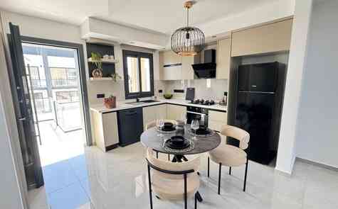 Corner 2+1 Loft Apartment with Private Roof Terrace at Garden Park, Iskele