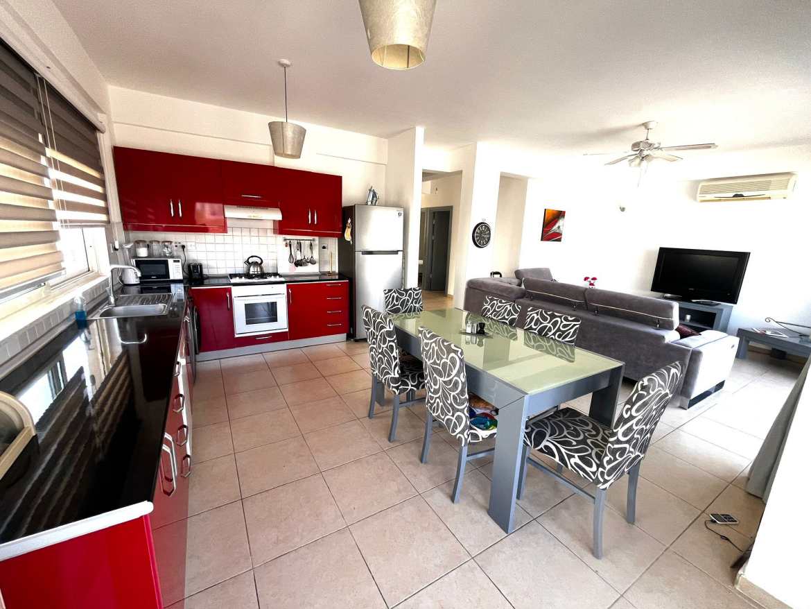 Spacious 3-Bedroom Apartment with a Large Terrace in Turtle Bay, Esentepe